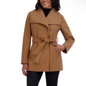 Tahari Camel Belted Trench Coat
